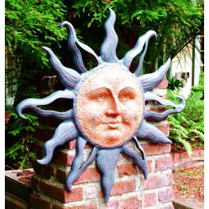Rising Sun Garden Wall Plaque/Sculpture by SPI Home/San Pacific Int&apos;l 30808 691038633140  312181619599